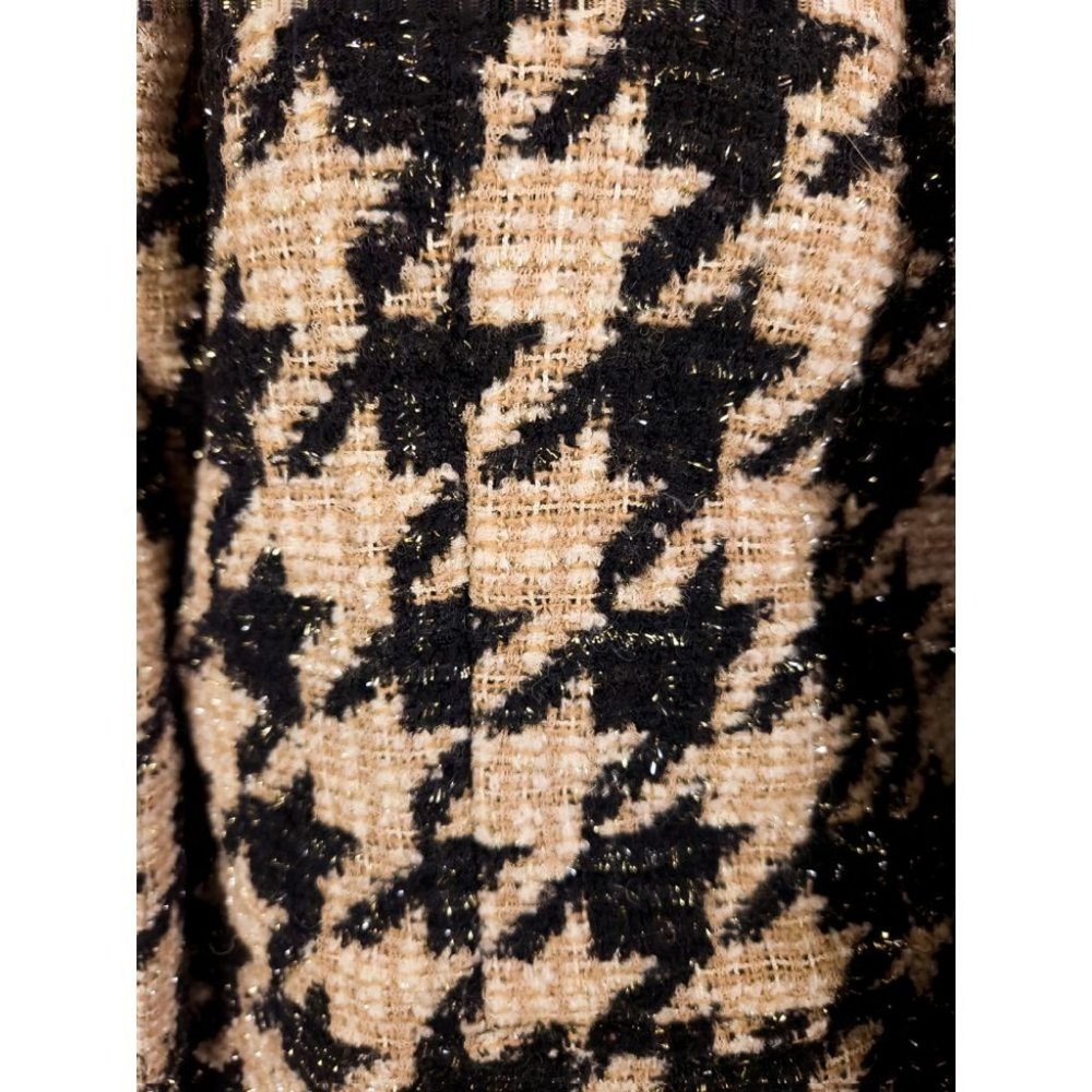 Vintage CHANEL FR 38 US 4 6 Wool Mix Tweed Houndstooth Jacket P61932V47065 - Picture 7 of 11